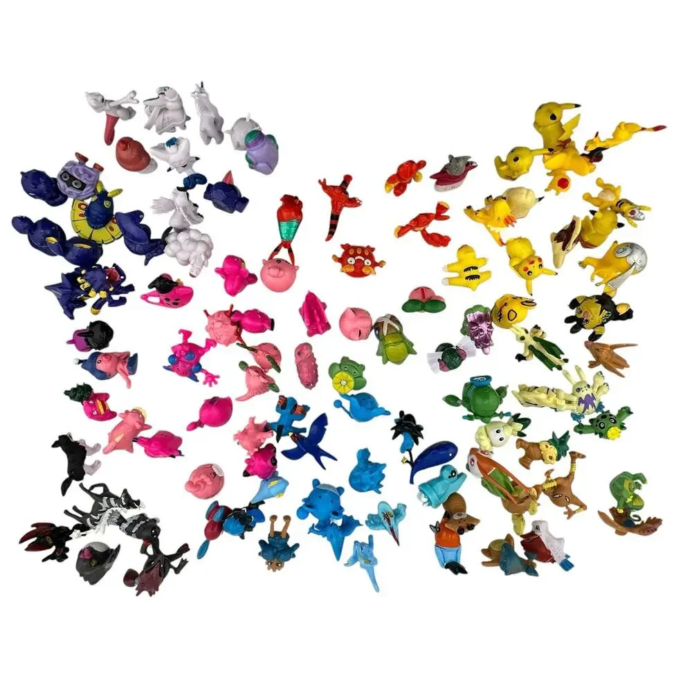 Vintage Authentic Pokémon Mini Figure Lot — 111 Figurines Stamped RL China